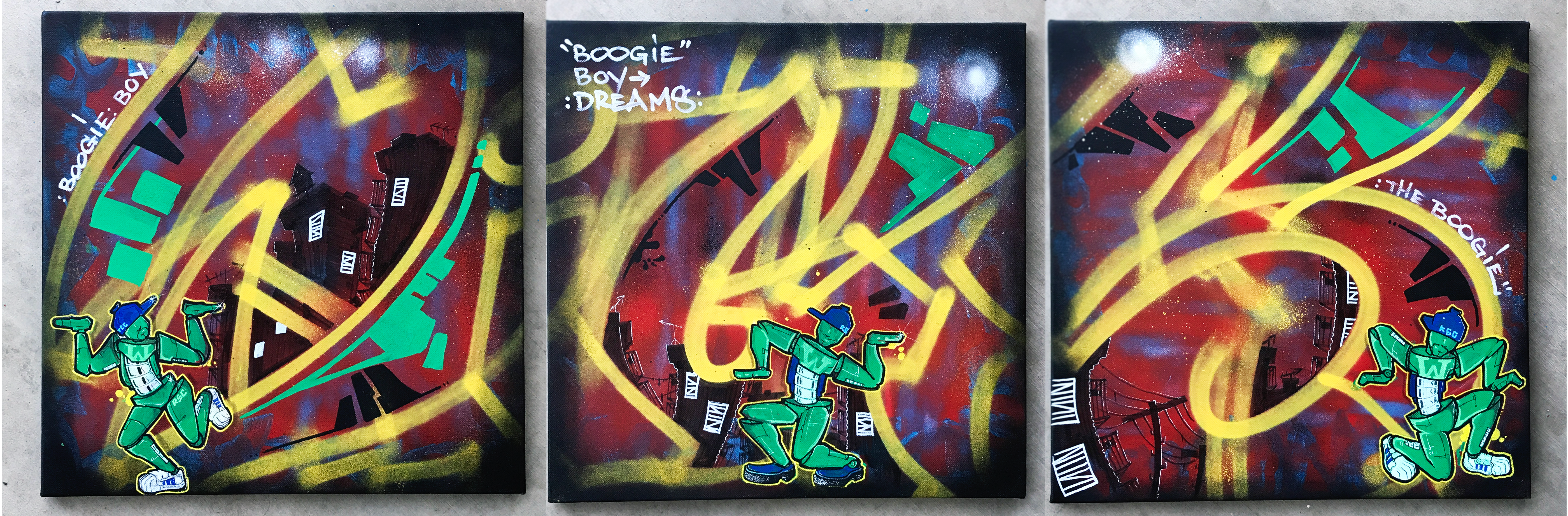 graffiti map wigs blue yellow 2