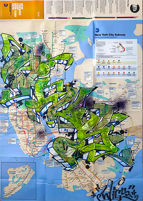 graffiti map wigs green translucent b