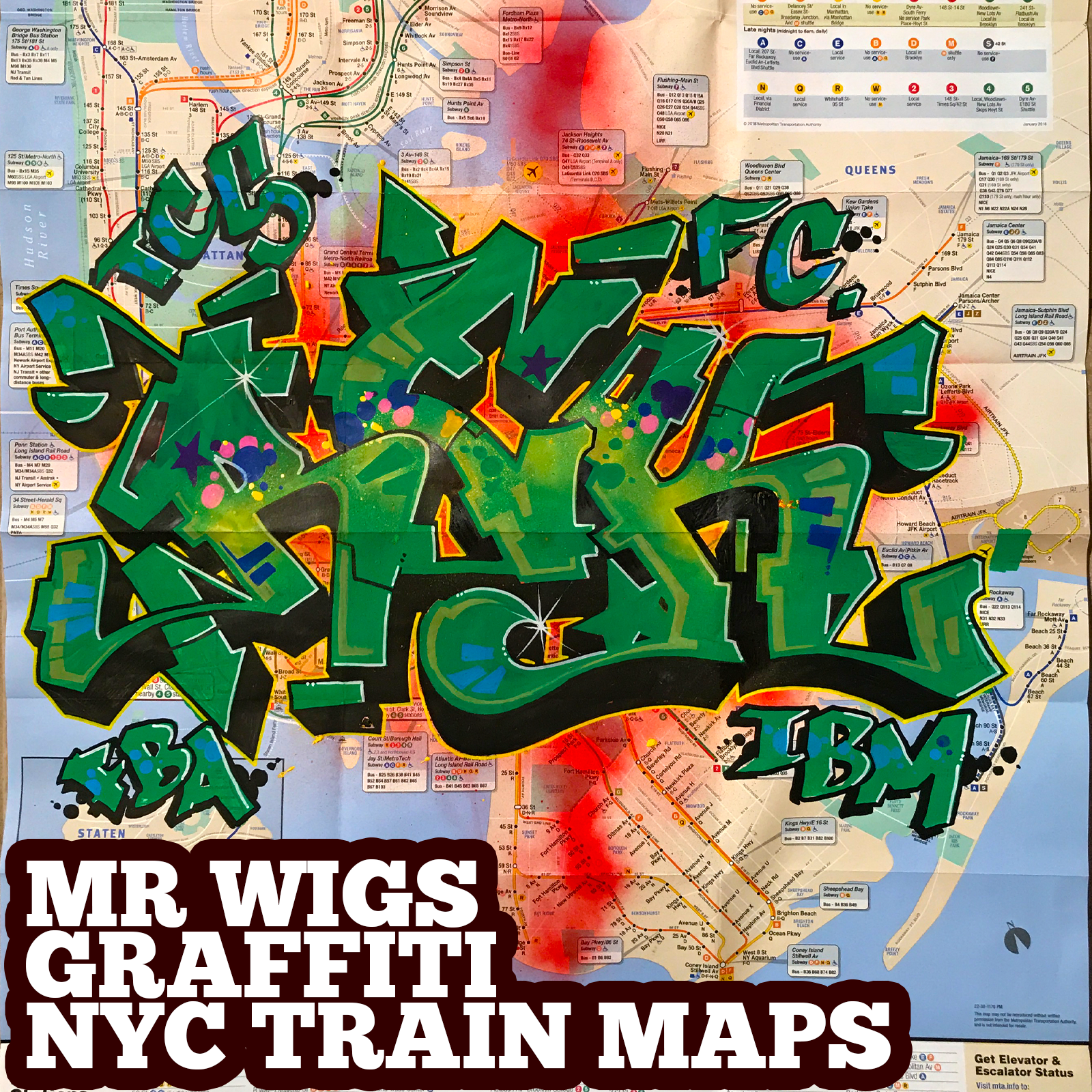 graffiti map rek green
